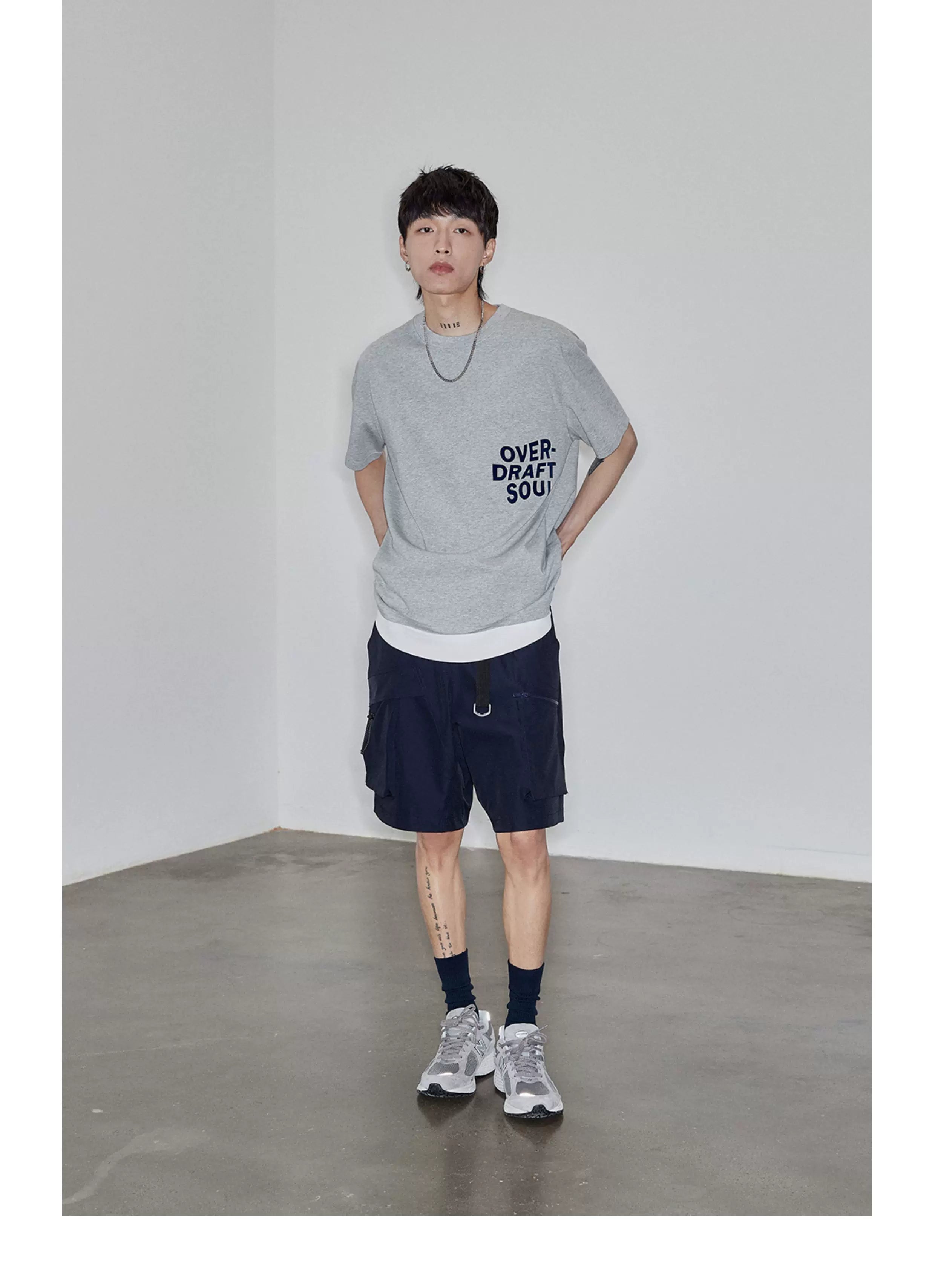 Magnetic Belted Elastic Multi-pocket Shorts