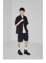 Plaid Multi-Pocket Elastic Waist Shorts