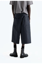 Heavy Vintage Textured Cotton Cargo Shorts