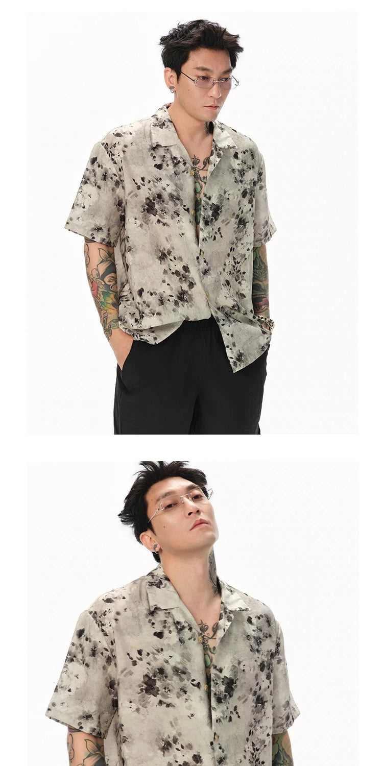 Muted Rose Silk Hawaiian Shirt