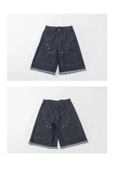 Vintage Y2K Riveted Frayed Cargo Shorts
