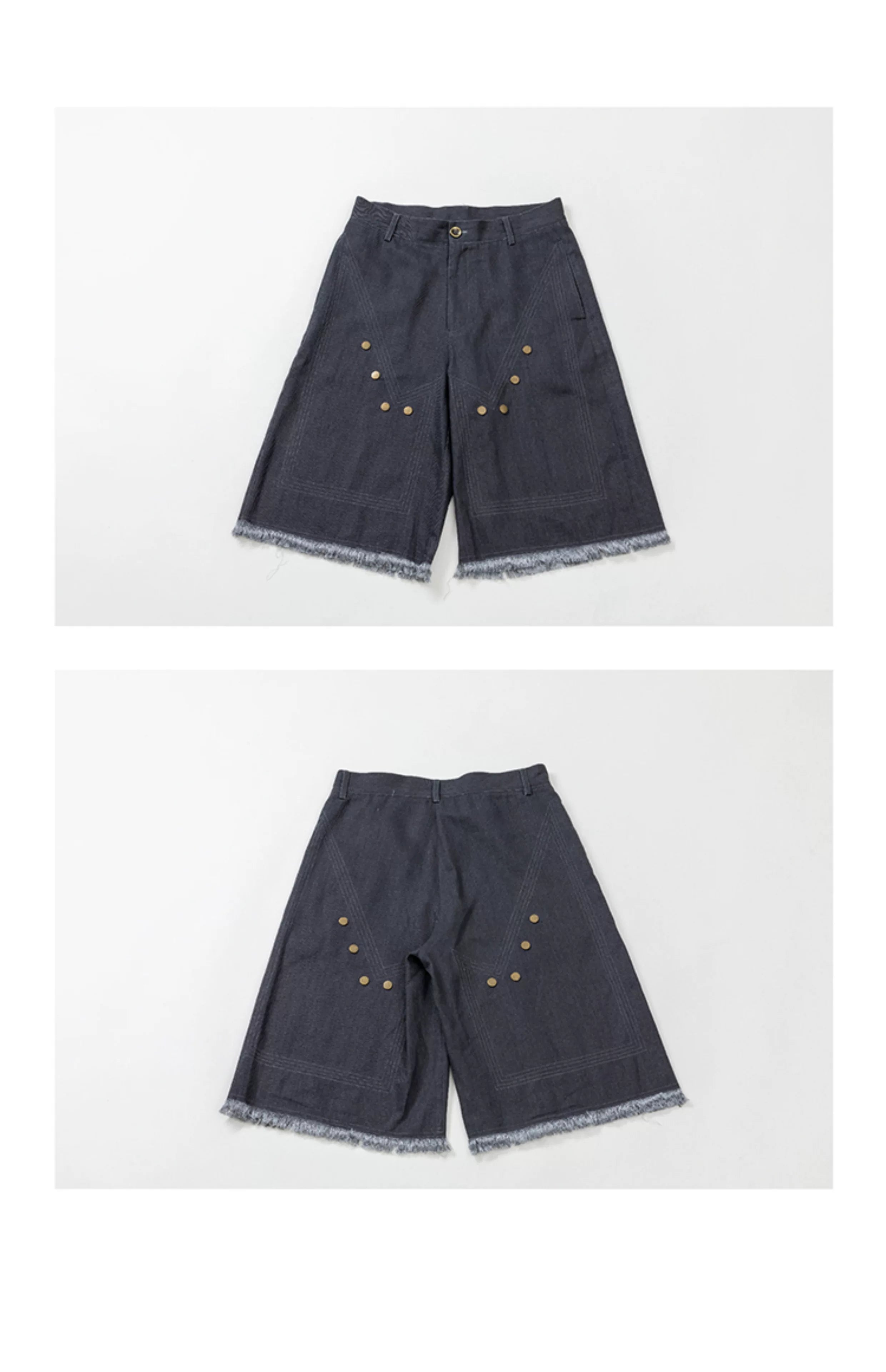 Vintage Y2K Riveted Frayed Cargo Shorts