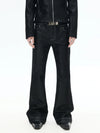 Mid Rise Flare Silver Riveted Jeans