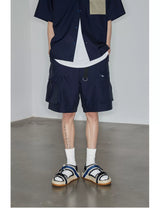 Magnetic Belted Elastic Multi-pocket Shorts