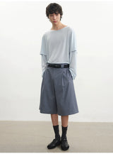 Houndstooth Pleated Capri Pants