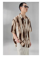 Printed Short Sleeve Cuban Collar Shirt