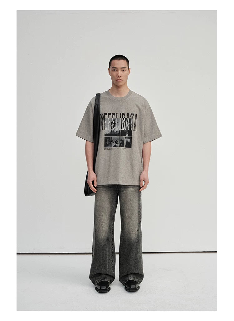 300G Double Yarn Printed Tee