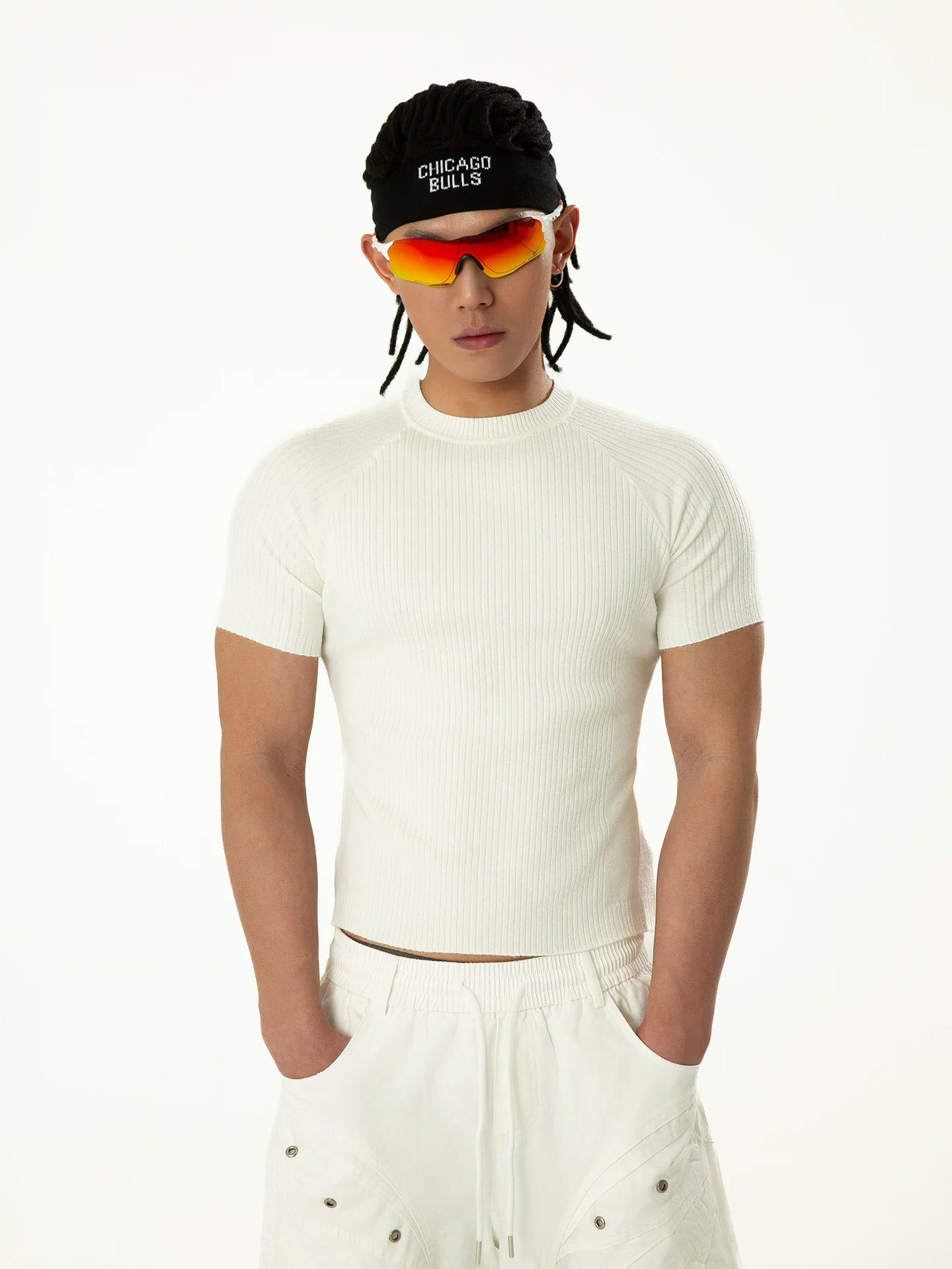Men's Colorblock Ribbed Short Sleeve Tee