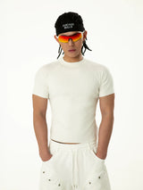 Men's Colorblock Ribbed Short Sleeve Tee