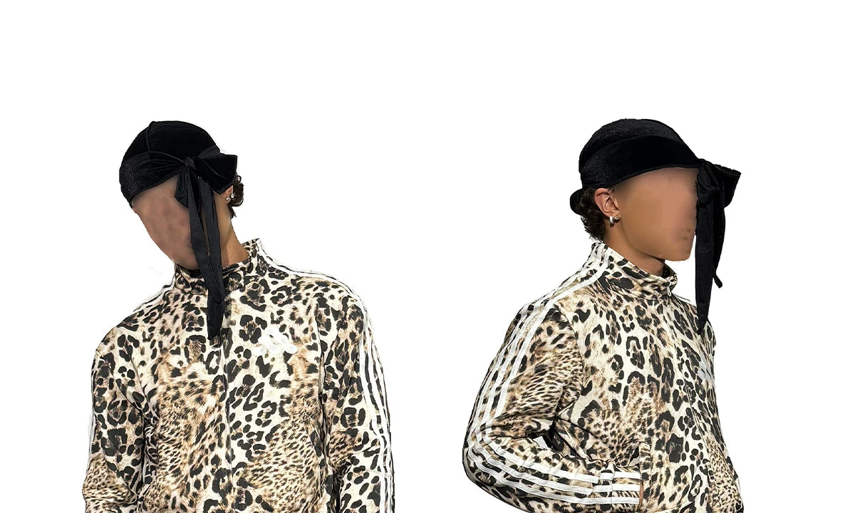 Leopard Print Stand Collar Sweatshirt