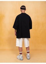 Men's Oversized Red Black White Tees