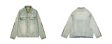 Mud Washed Distressed Denim Jacket