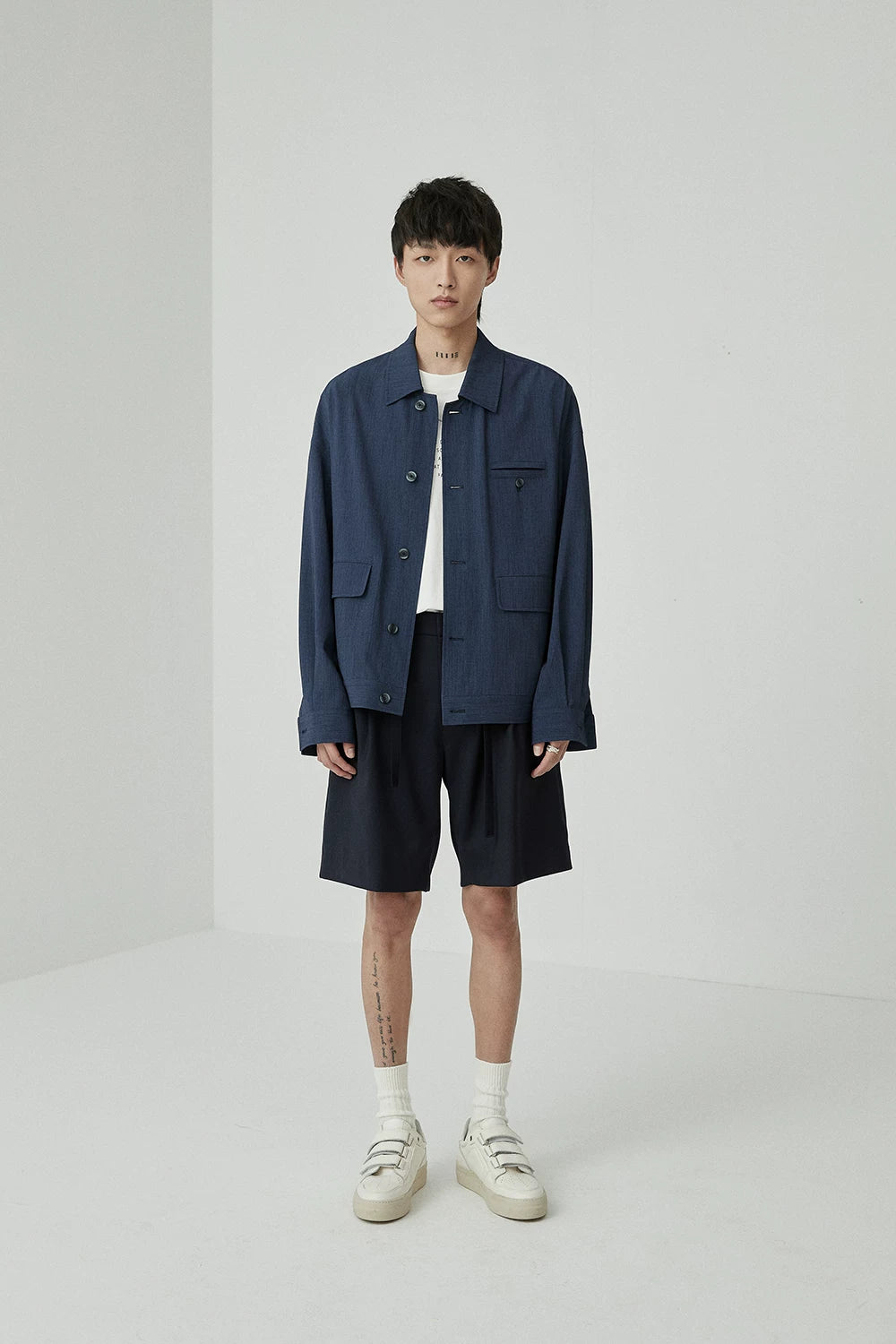 Draped Drawstring Elastic Waist Pleated Shorts