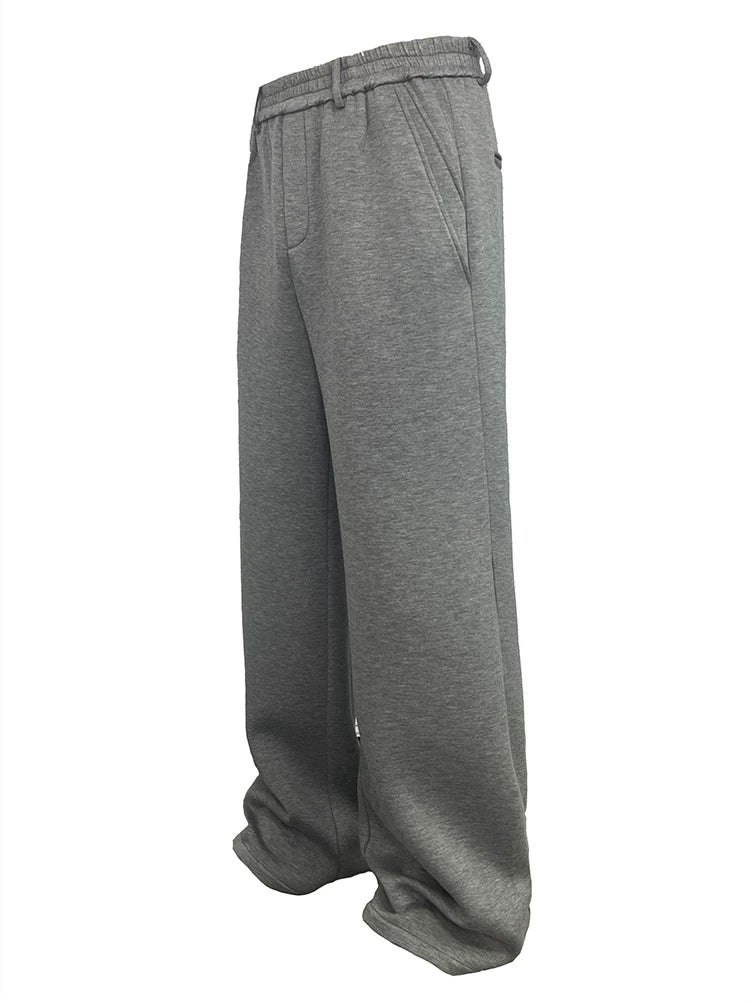 Flared Space Cotton Sweatpants With Pockets