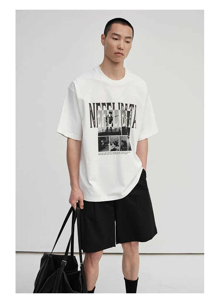300G Double Yarn Printed Tee