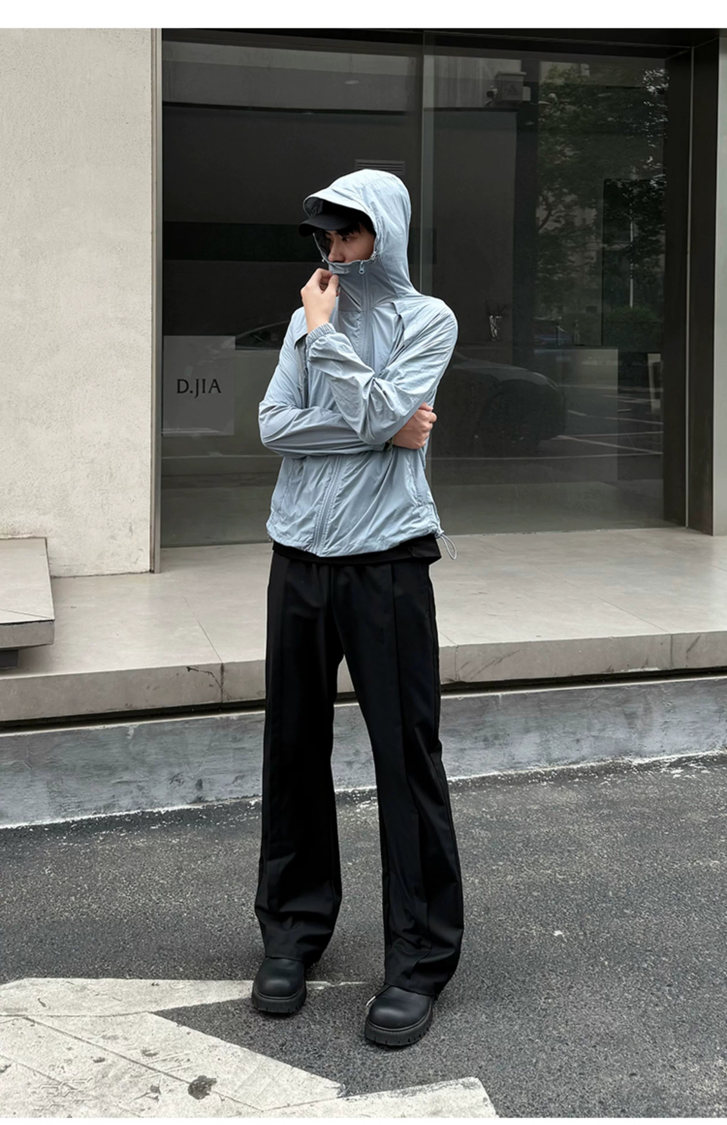 Men's Drawstring Waist Flared Suit Pants
