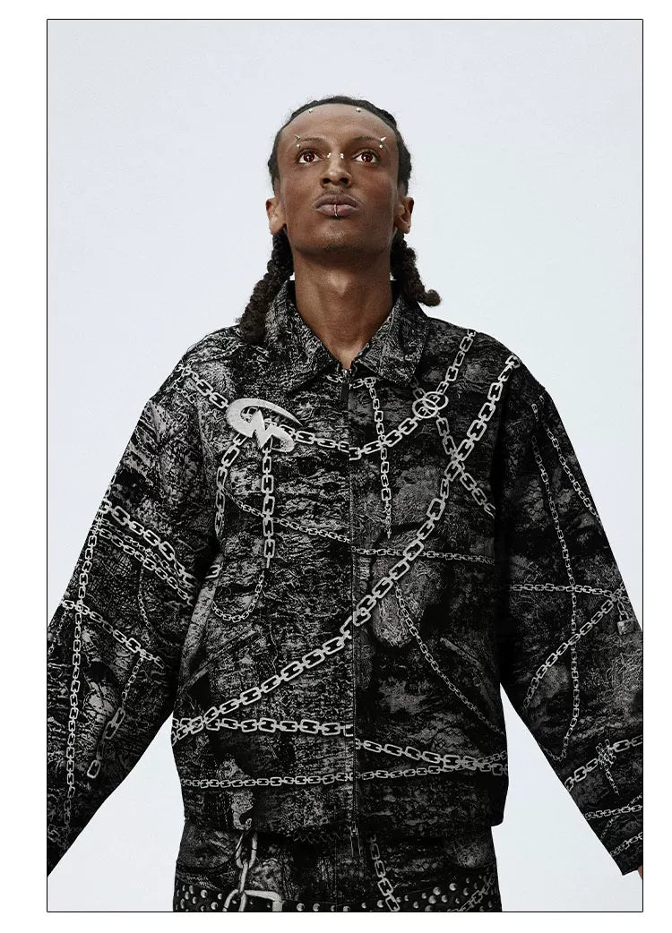 American Chain Print Detroit Work Jacket