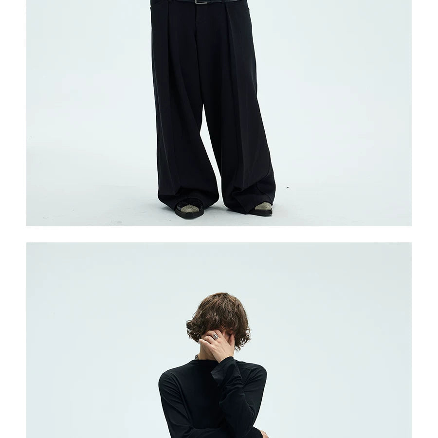 Slim Fit Two-Color Long Base Tees