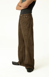 Men's Brown Vintage Wide Leg Jeans