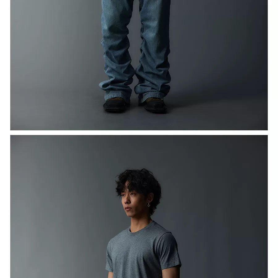 Unisex Tri-Color Slim Cotton Tees