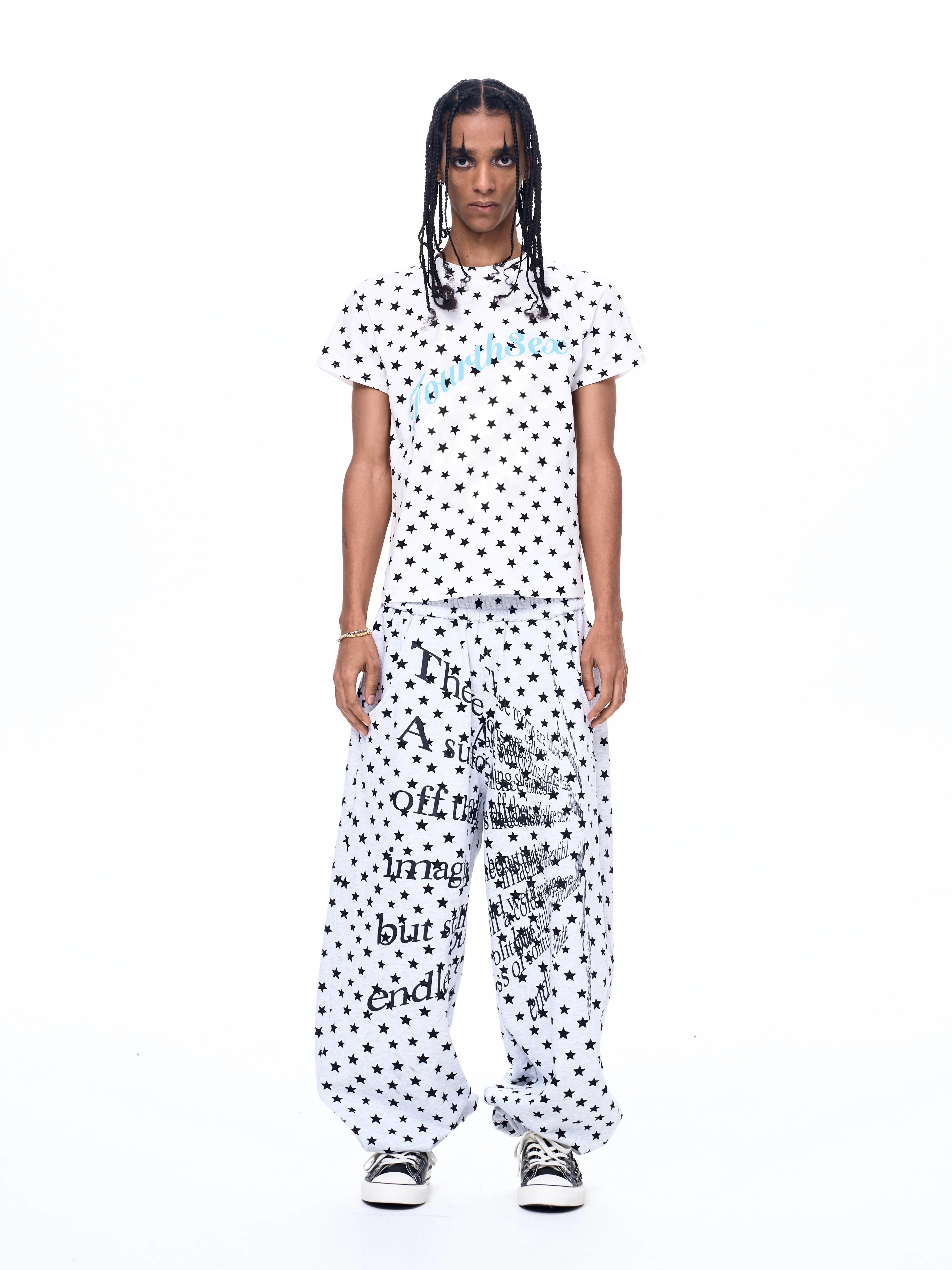 Men's Star Polka Dot Print Joggers