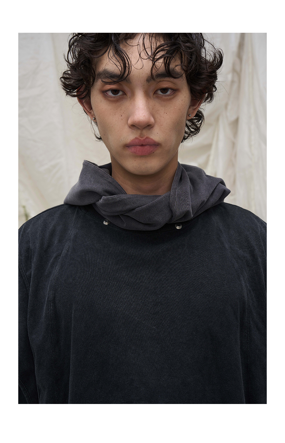 Intertwined Decorative Detachable Oversized Hood