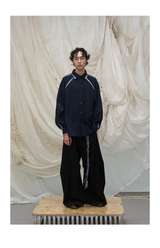 Washed Denim Split Shirt