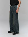Heavyweight Slub Washed Straight Jeans