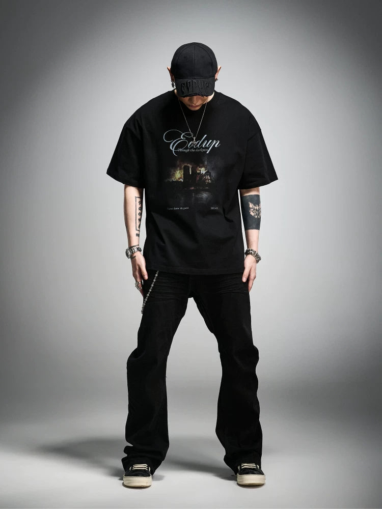 Printed Loose Short Sleeve Tee