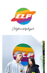 Loose Rainbow Heart Couple Hoodies