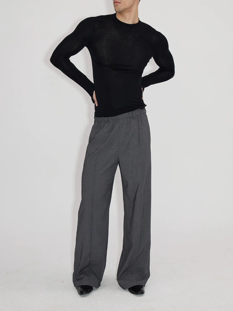 Elastic Waist Suit Pants