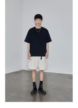 Magnetic Belted Elastic Multi-pocket Shorts