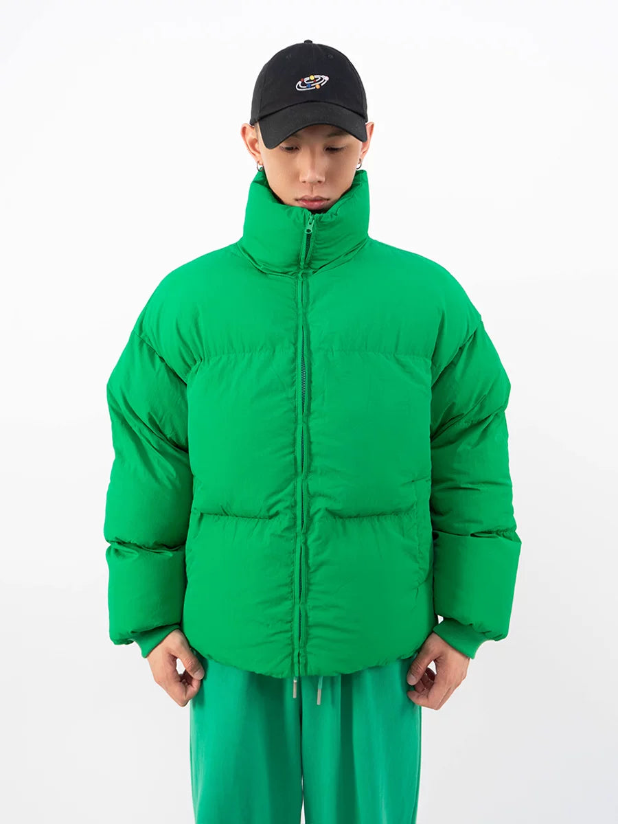 Men's Oversized Green Puffer Jacket