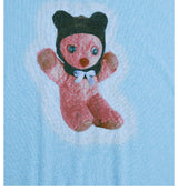 Sleeveless Vintage Bear Print Knit Top