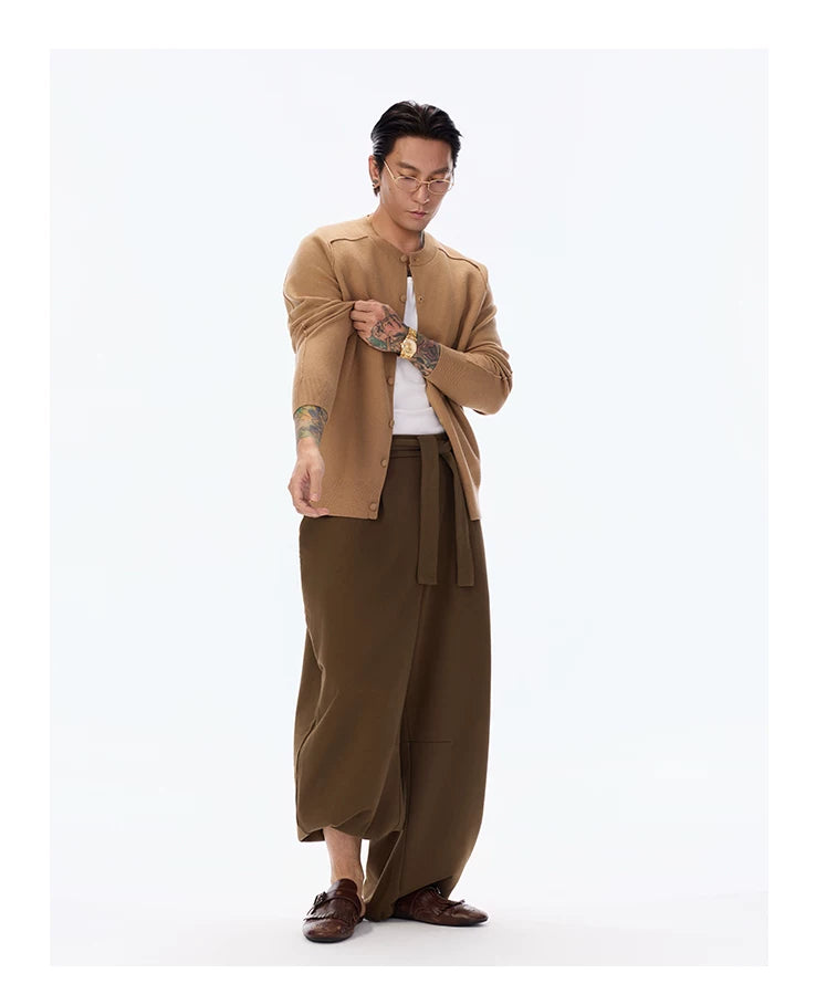 Oversized High-Waisted Curved Sweatpants
