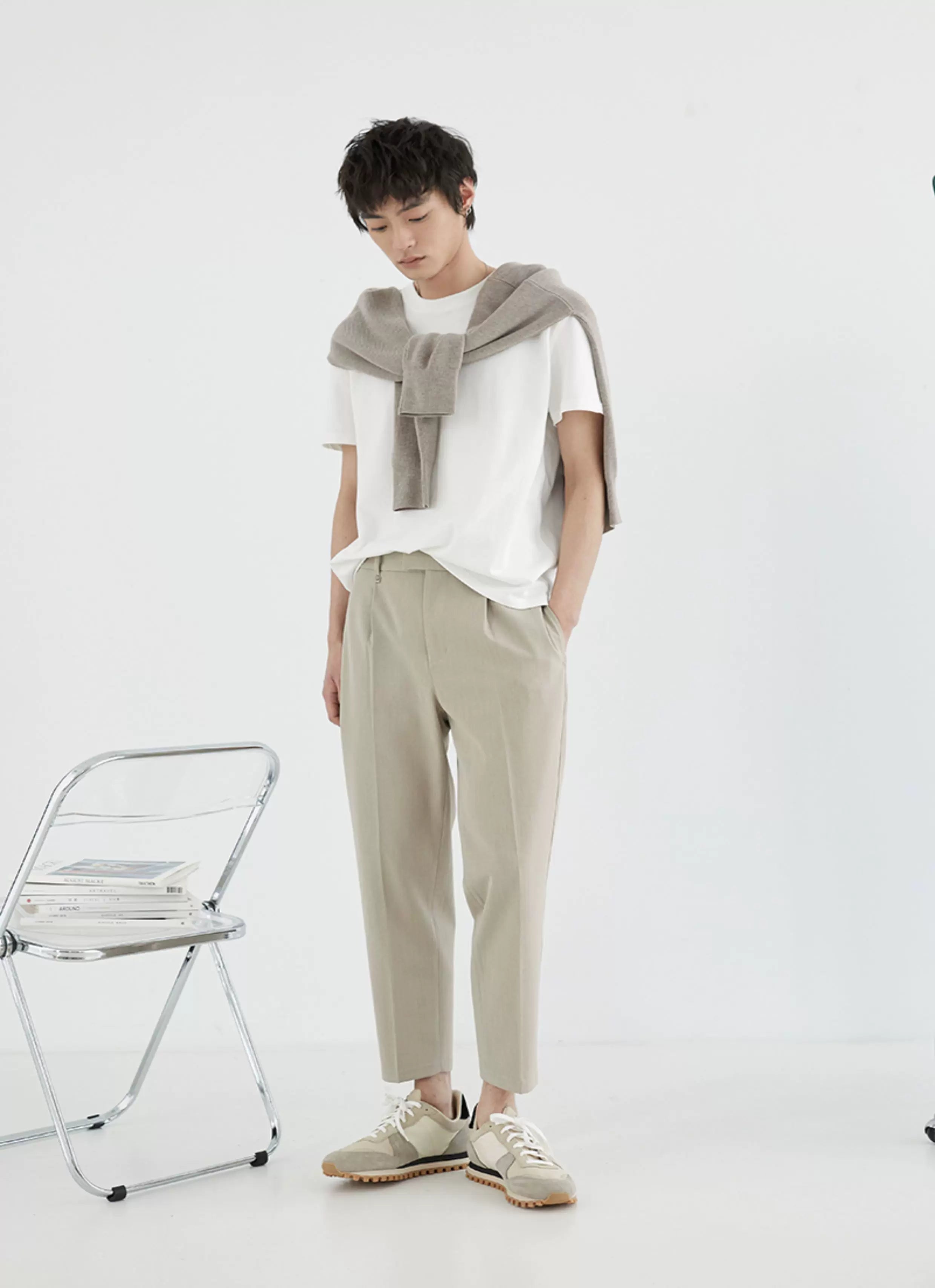 Elastic Waist Loose Ankle Pants