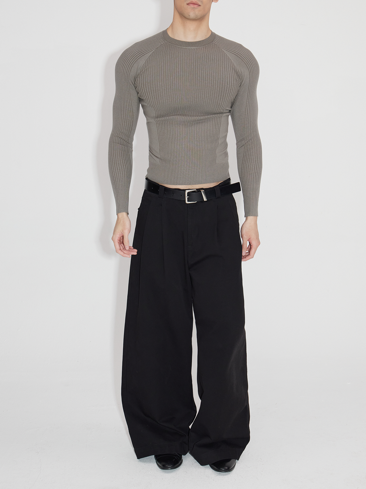 Lightweight Ribbed Knit Long Sleeve