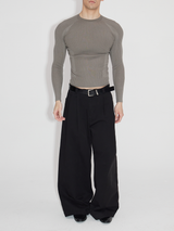 Lightweight Ribbed Knit Long Sleeve