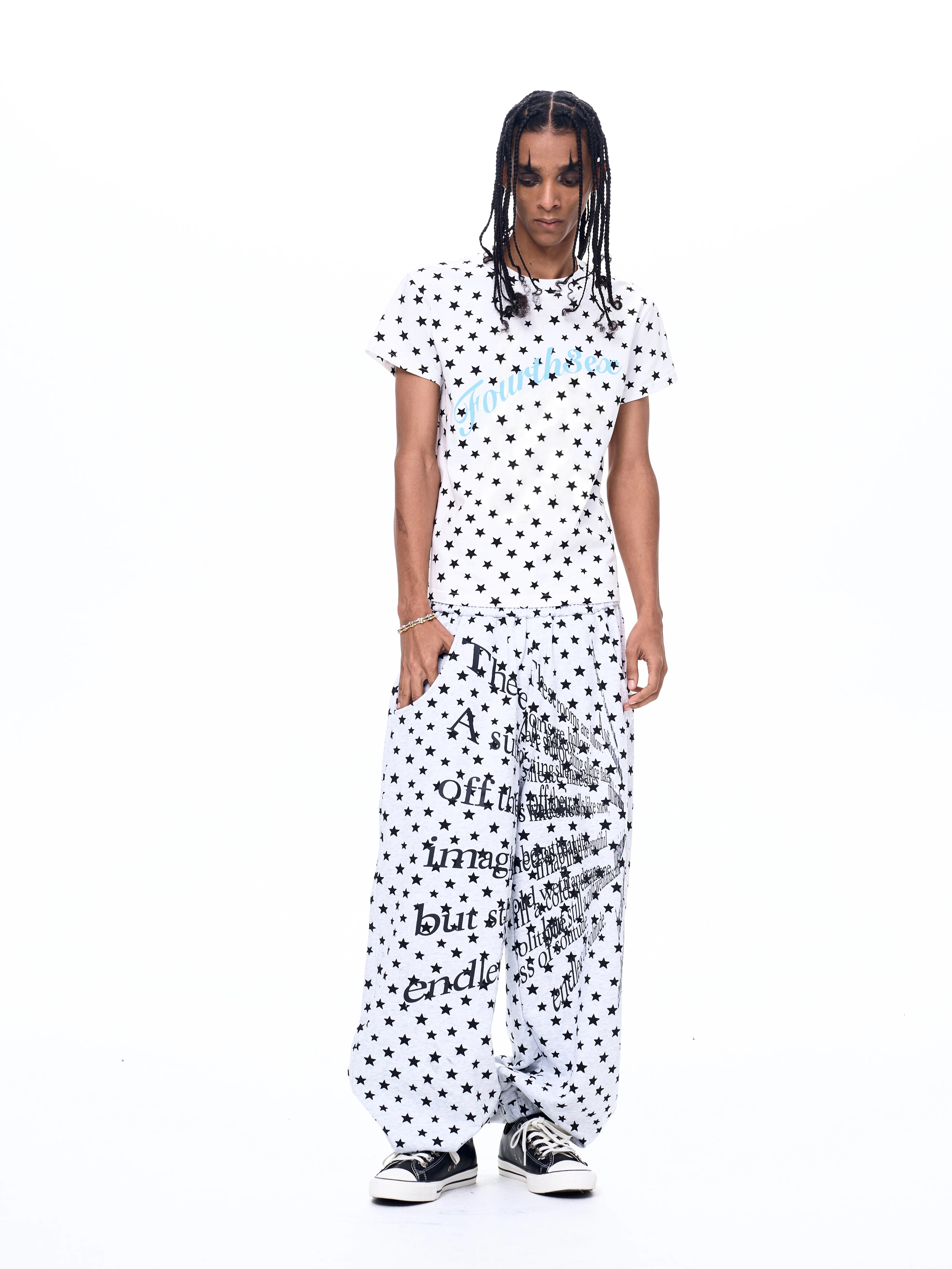 Men's Star Polka Dot Print Joggers