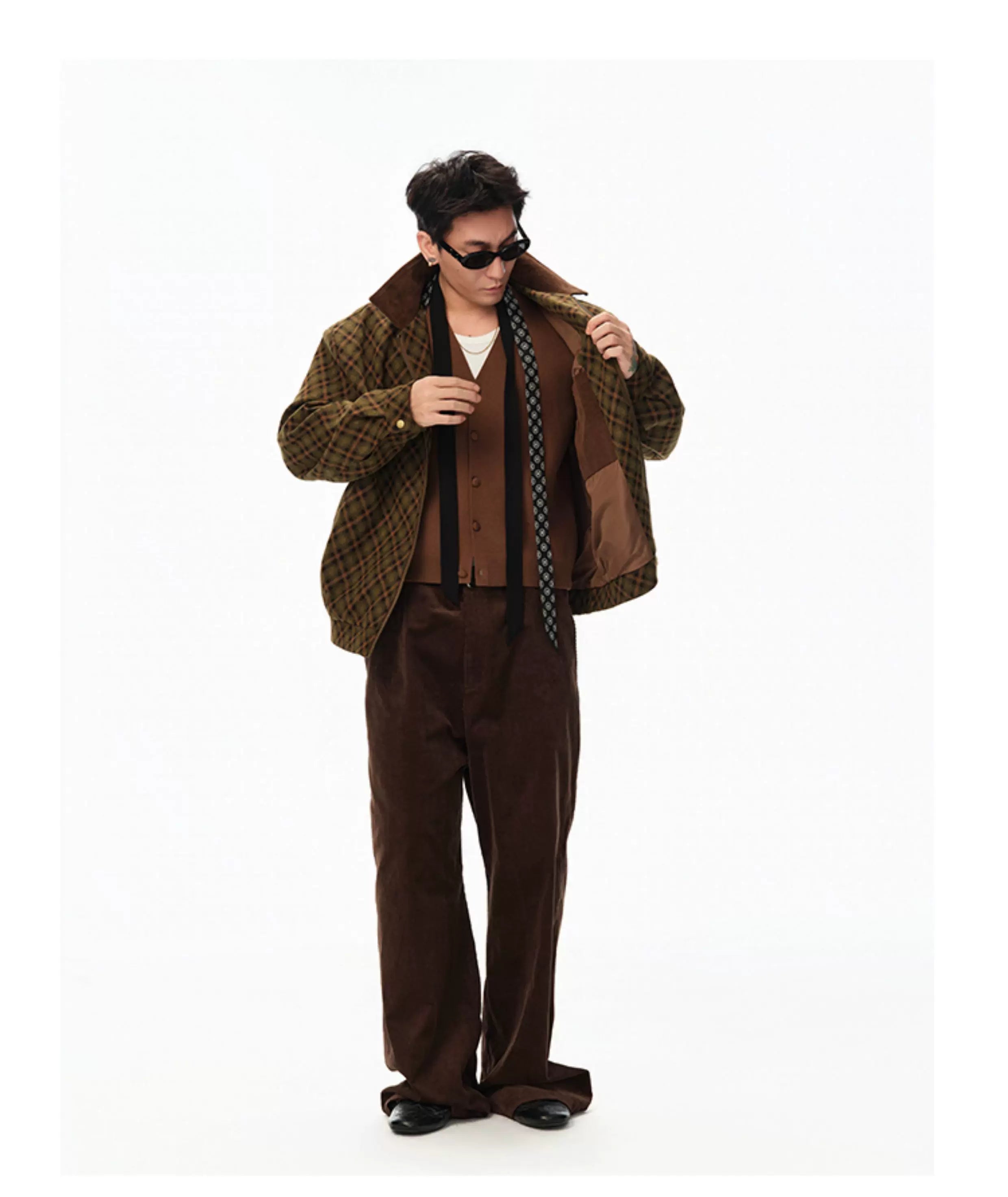 Imported Corduroy Wide Leg Straight Pants