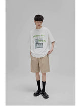 Graffiti Print Double Mercerized Tee