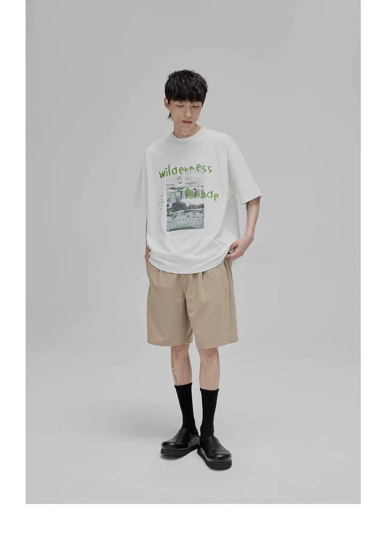 Graffiti Print Double Mercerized Tee