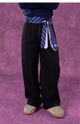 Black Sand Loose Multi-pocket Cargo Pants
