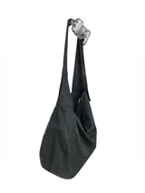 Wide Strap Checkered Crossbody Hobo Bag