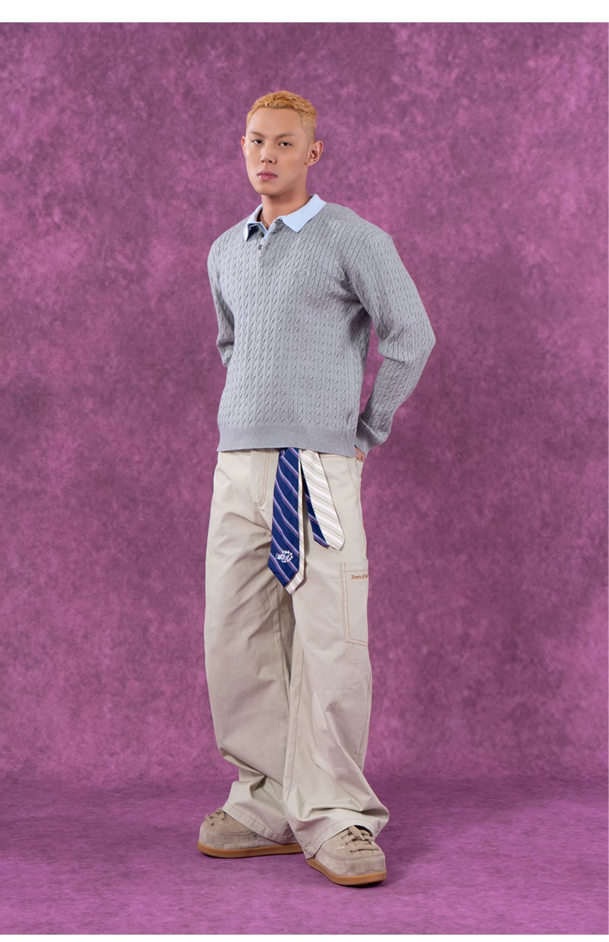 Black Sand Loose Multi-pocket Cargo Pants