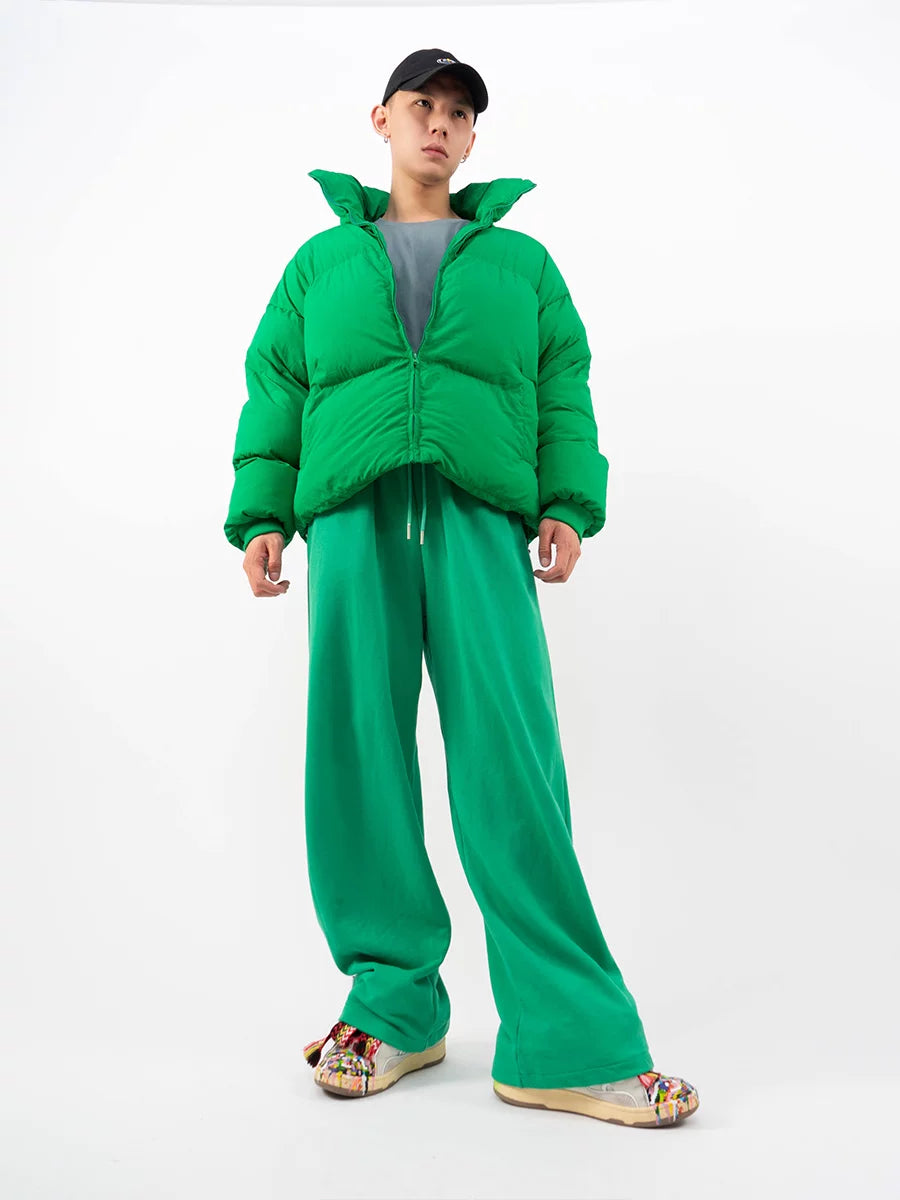 Men's Oversized Green Puffer Jacket