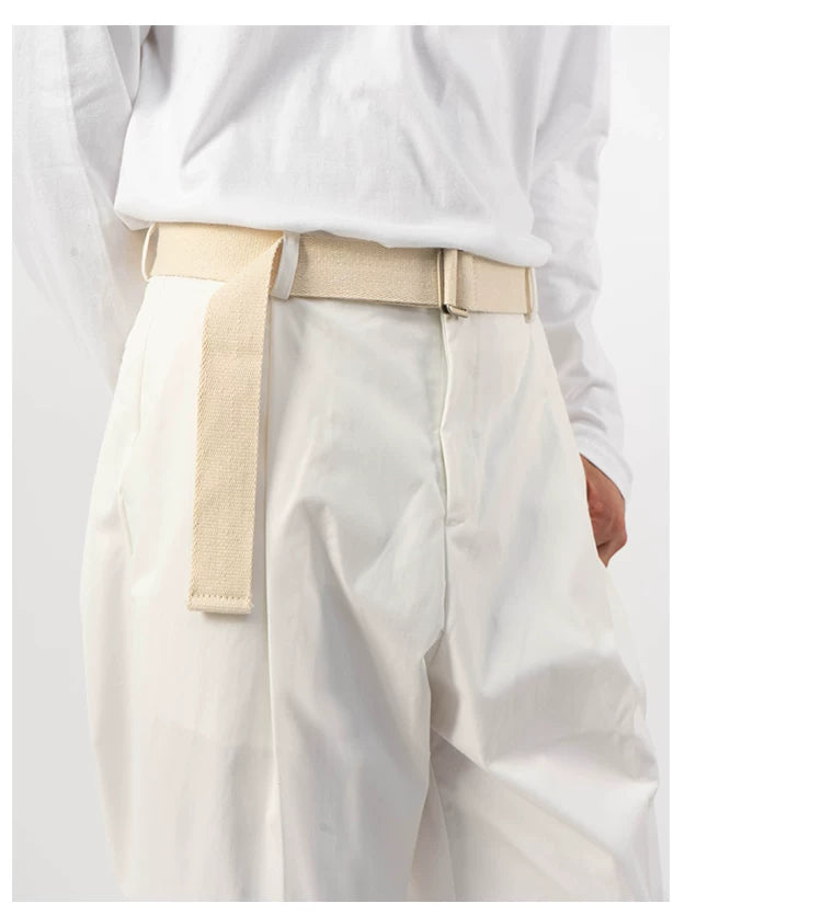 Men's Multicolor Loose Straight Cropped Pants