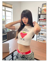 Printed Crop Slim Tee For Women