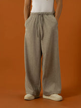 Men's Drawstring Wool Wide Leg Pants