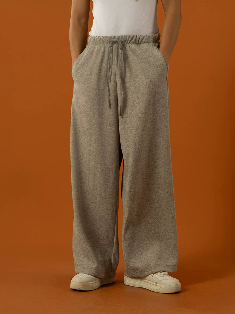 Men's Drawstring Wool Wide Leg Pants